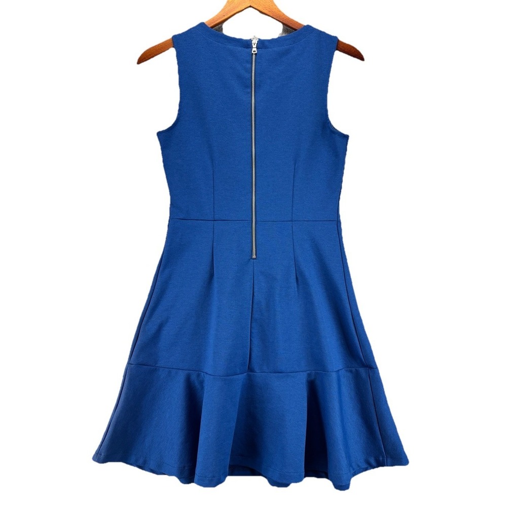 Gap Royal Blue Fit and Flare Ponte Flutter Hem Dress Size 2 Stretch Classic Chic - Picture 5 of 13